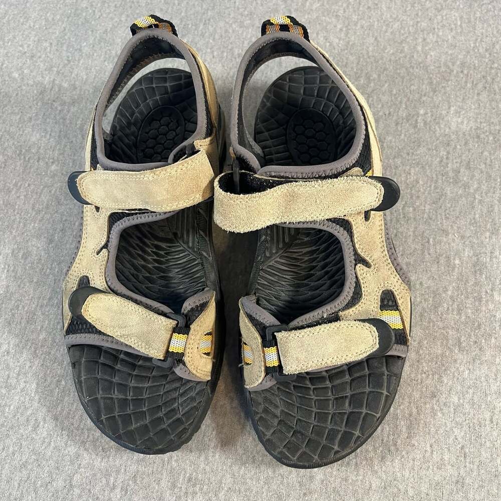 Cherokee Sport Sandals Tan Suede Hiking Outdoor Water Shoes Men’s 9.5